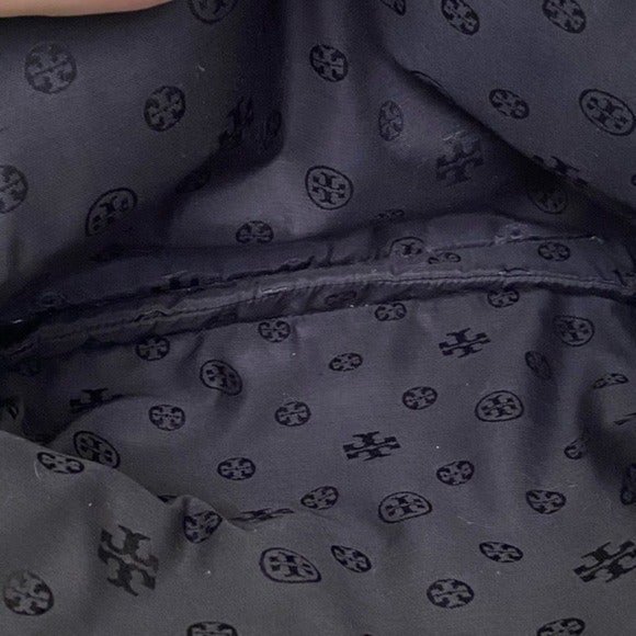 Tory Burch Thea Triple Zip Black Satchel Bag Purse Handbag - Picture 10 of 12